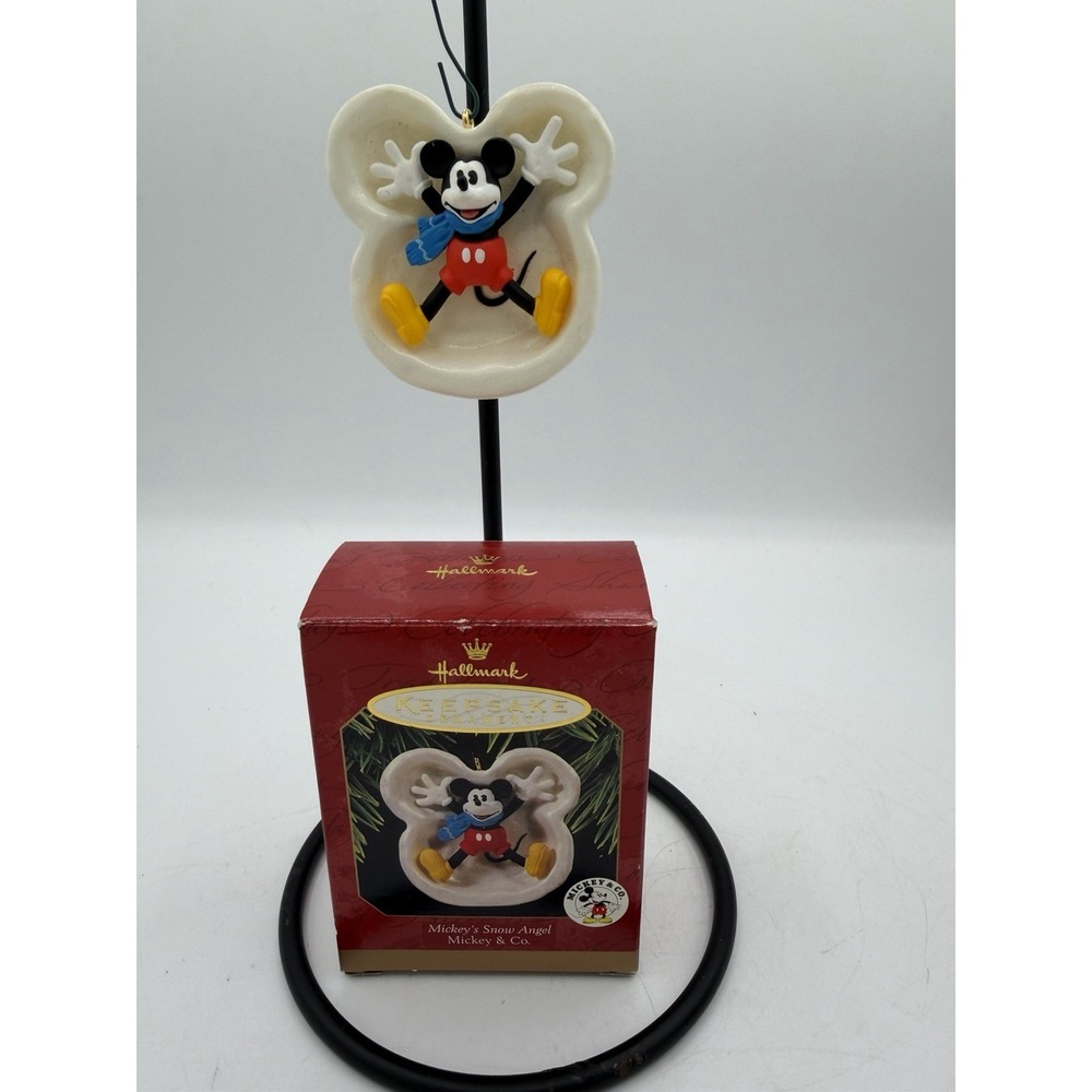❄️🐭 Hallmark Keepsake Ornament – Mickey's Snow Angel – Mickey & Co – 1997 – EUC